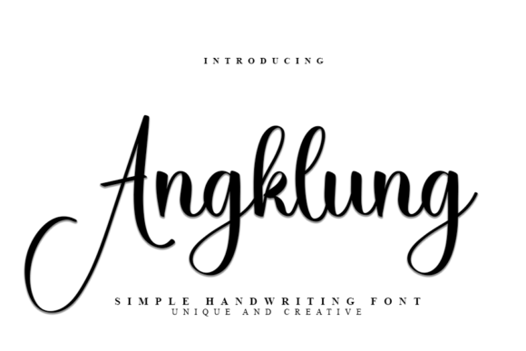 Angklung: A Bold Script Font for Editorial Design