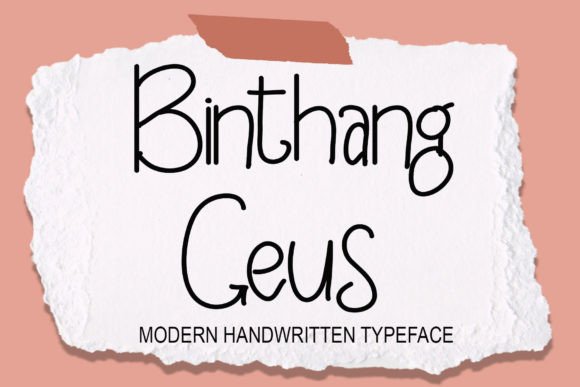 Binthang Geus: A Handwritten Script Font That Feels Like a Quiet Conversation