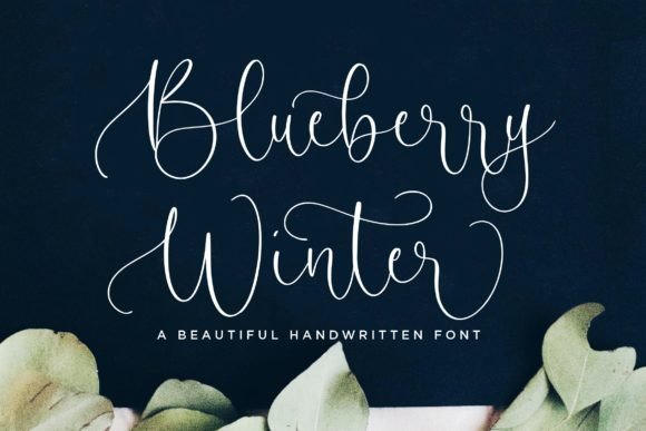 Blueberry Winter: A Refined Handwritten Script Font for Digital Design