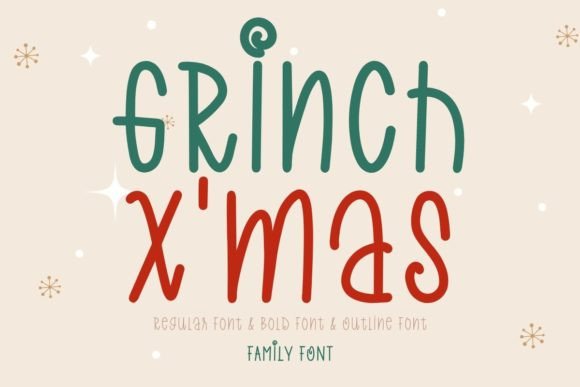 Grinch X’mas: A Playful Handwritten Typeface for Warm Editorial Moments