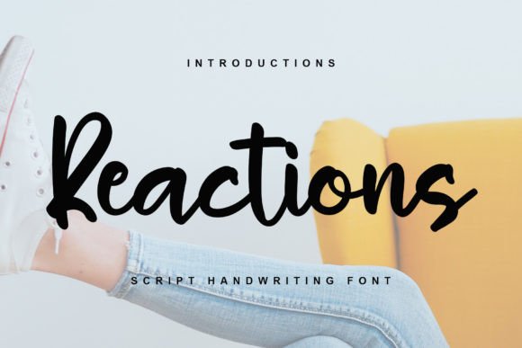 Reactions Handwritten Font for Crafters & Sellers