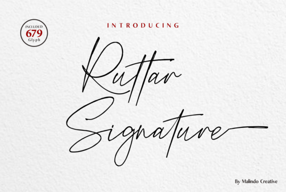 Ruttar Signature: A Polished Script Font for Small Business Branding