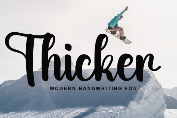 Thicker: A Sweet Handwritten Font for Digital Charm